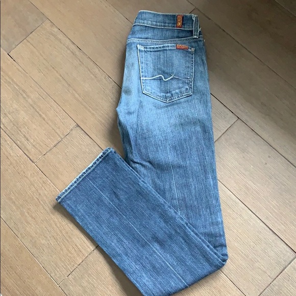 7 For All Mankind Straight Jeans Size 27 - Picture 1 of 8